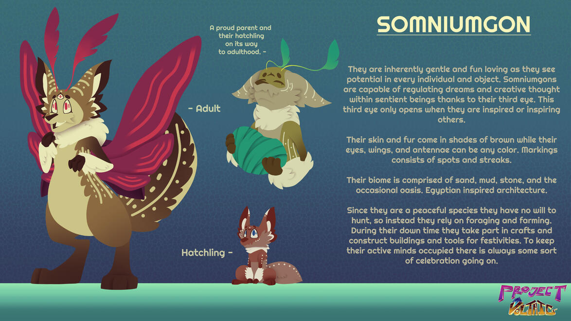 Somniumgon Species Sheet - Clip Studio Paint 2024