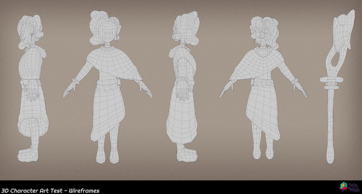 Belinay Damla - Wireframe (Formerly done as an Art Test) - Blender 2023