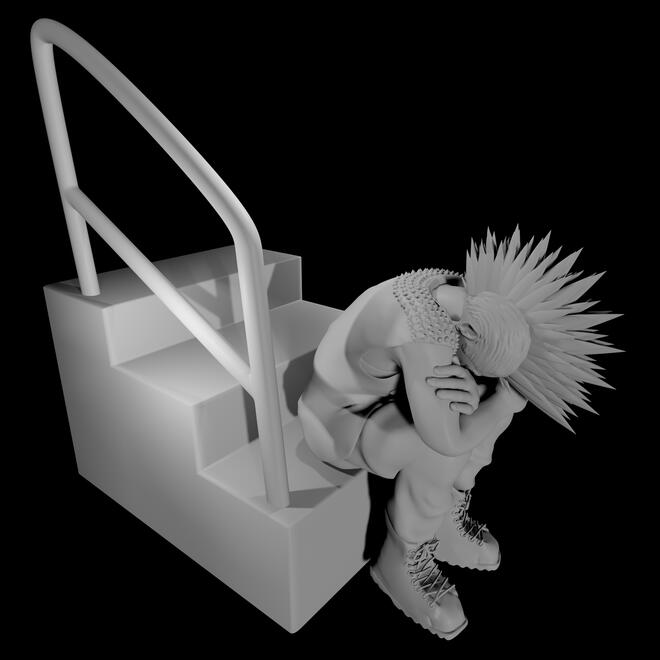 Rancid: Lars Statue (Done for Z2 Comics (3D Designer - Internship)) - Blender 2022