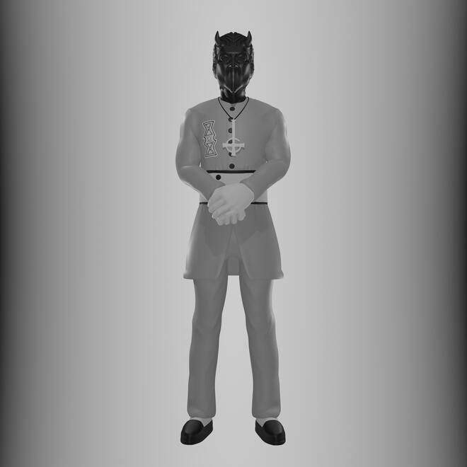 Ghost: Ghoul Figure (Done for Z2 Comics (3D Designer - Internship) Mask model was provided.) - Blender 2022