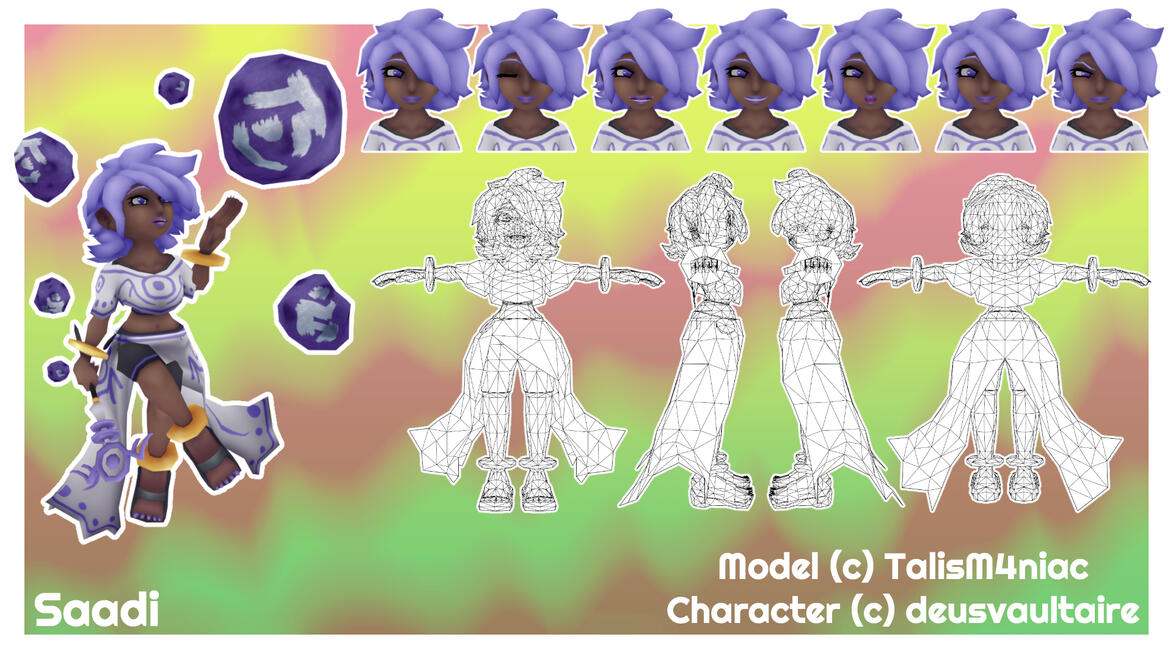 Saadi Model - Blender + Substance 3D Painter 2025