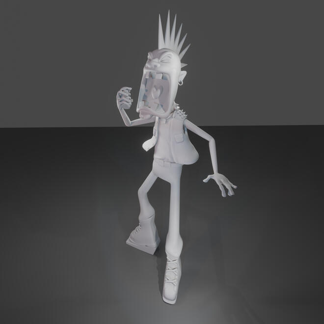 Rancid: Punk Figure (Done for Z2 Comics (3D Designer - Internship)) - Blender 2022