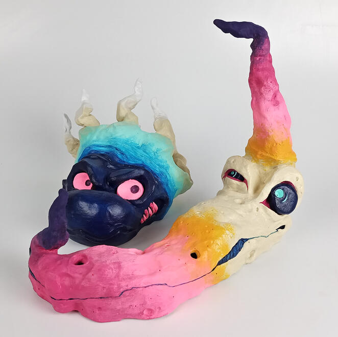 Rage n&#39; Ignorance/Solar Opposites - Ceramic + Acrylic Paint 2022