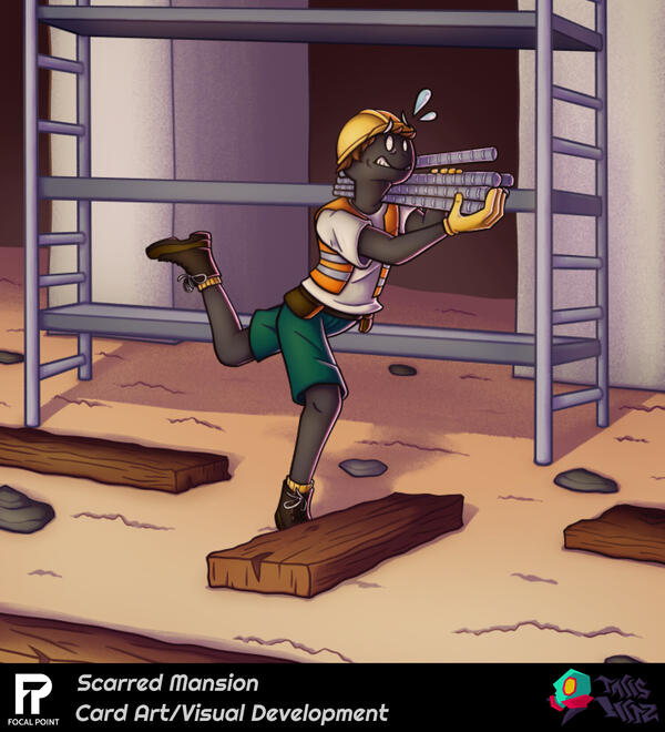 Trip Card Art (Commission for Scarred Mansion (c) Focal Point LLC) - Clip Studio Paint 2023