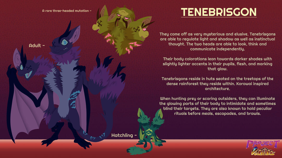 Tenebrisgon Species Sheet - Clip Studio Paint 2024