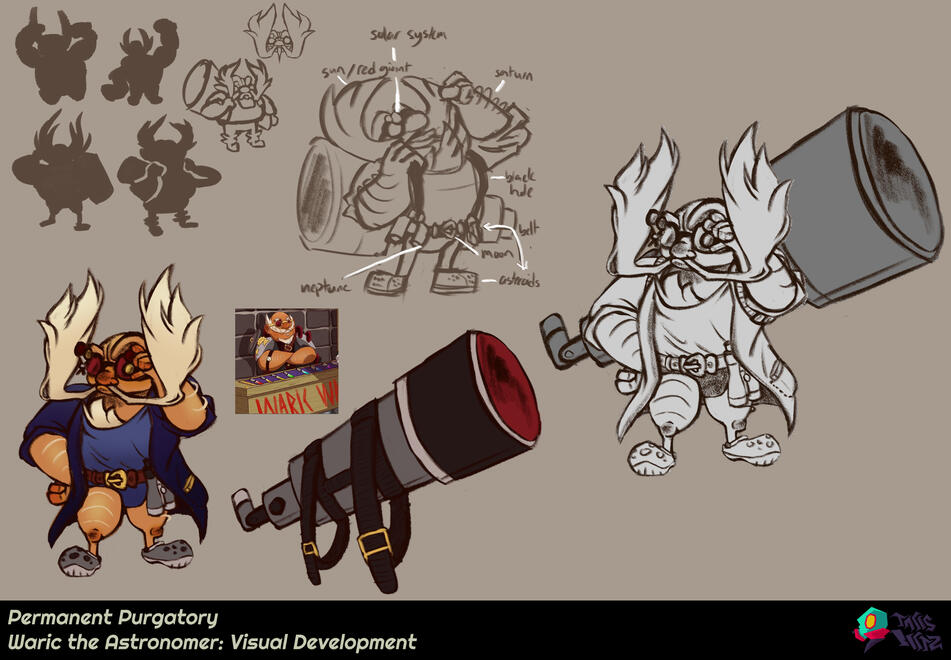Waric the Astronomer: Vis Dev - Clip Studio Paint 2023