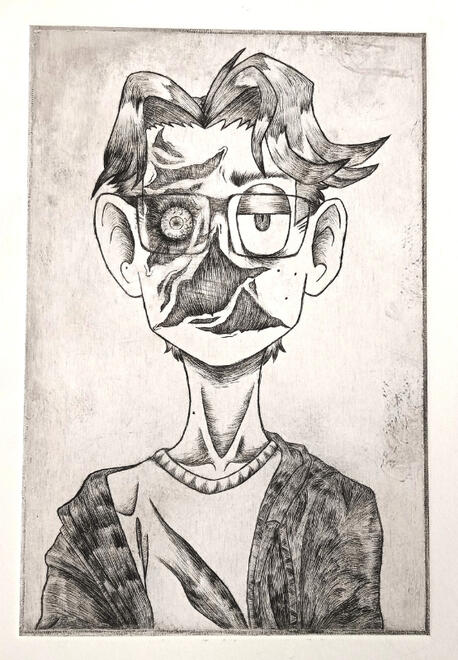 Rip Ya&#39; A New One - Drypoint Etching Print 2022