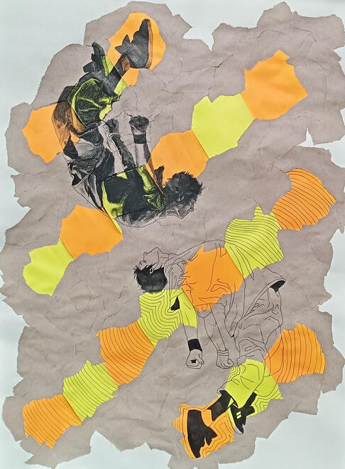 Fall/Ascend - Charcoal + Pen 2021