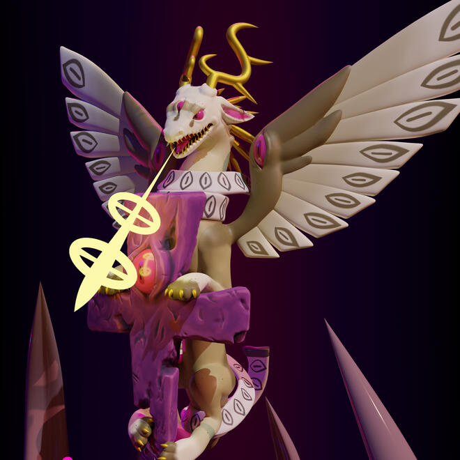 Purgatory Peril Statue (Stigmatism) - Blender 2022