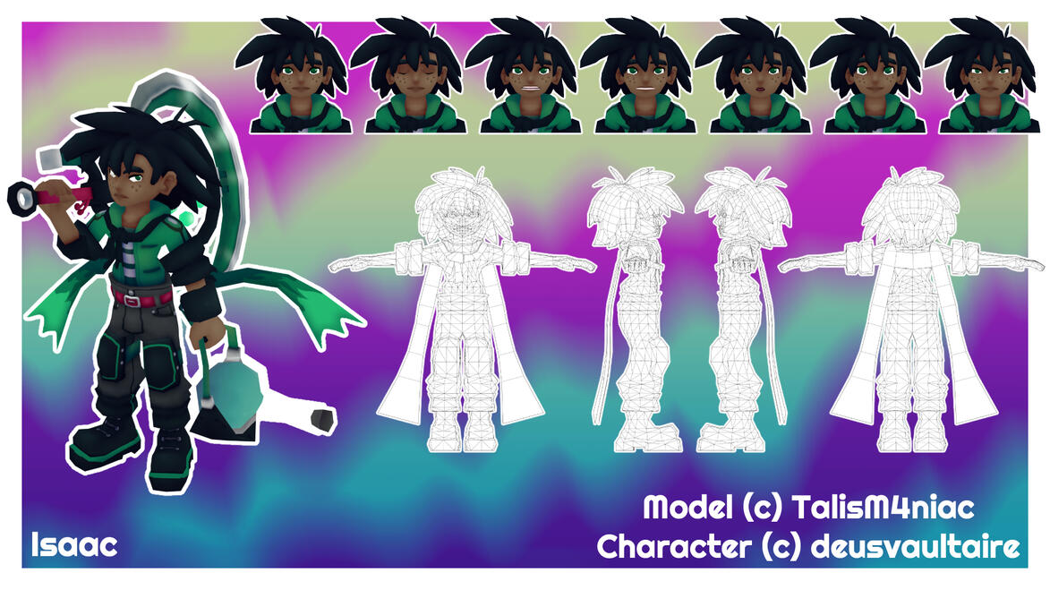 Isaac Model - Blender + Substance 3D Painter 2025